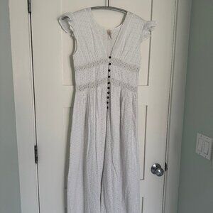 Boho White Dress (size small)